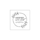 Hand-drawn Lines Leaves Handmade With Love Name