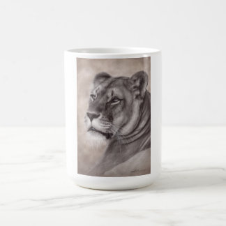 Hand Drawn Lioness Art Coffee Mug