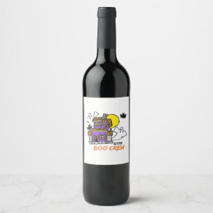 Hand Drawn Little Boo Crew Halloween Wine Label