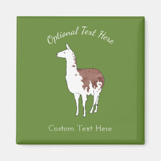 Hand Drawn Llama U-Pick Background Colour Magnet