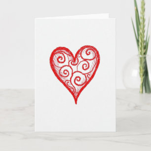 Hand Drawn Love Heart Card