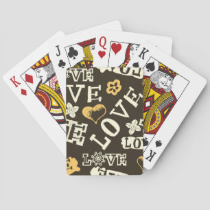 Hand Drawn Love Pattern Playing Cards