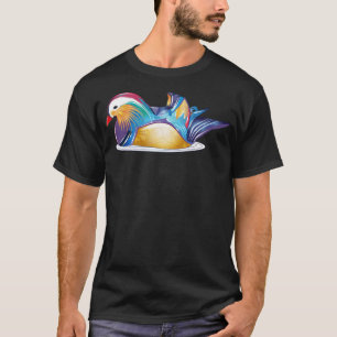 Hand drawn mandarin duck in the cool animal art T-Shirt
