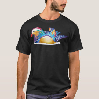 Hand drawn mandarin duck in the cool animal art T-Shirt