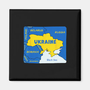 Hand Drawn Map Of Ukraine Magnet