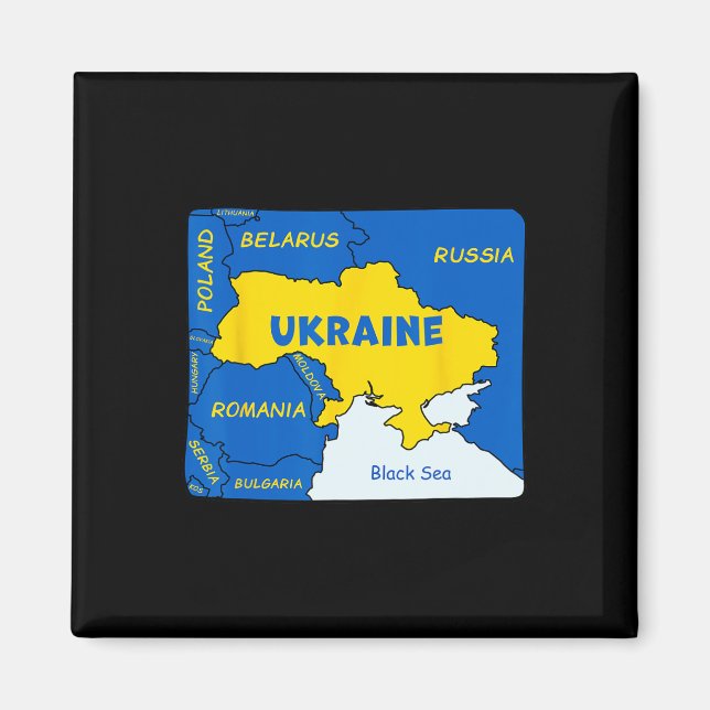 Hand Drawn Map Of Ukraine  Magnet (Front)