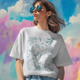 Hand-drawn Marine Life T-Shirt