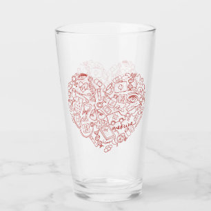 Hand Drawn Medial Doodle Logo Glass