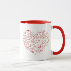 Hand Drawn Medial Doodle Logo Mug