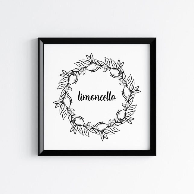 Hand-Drawn Mediterranean Lemon Wreath Art Poster (Creator Uploaded)
