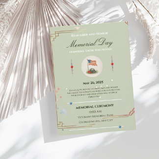 Hand-drawn Memorial Day illustration Card