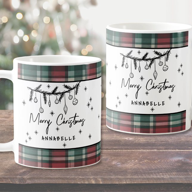 Hand Drawn Merry Christmas Coffee Mug (Hand Drawn Merry Christmas Coffee Mug)