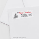 Hand Drawn Merry Christmas Return Address Label<br><div class="desc">Hand Drawn Merry Christmas. Whimsical,  simple,  elegant. See the entire collection for more matching items!</div>