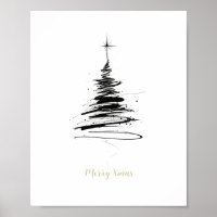 Hand-Drawn Merry Christmas Tree
