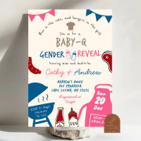 Hand Drawn Minimalist BabyQ Gender Reveal