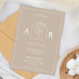 Hand Drawn Minimalist Elegant Wedding Invitation