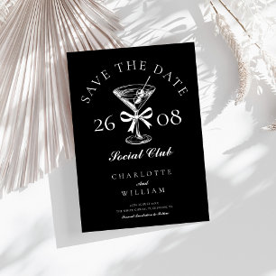 Hand Drawn Modern Martini Save The Date