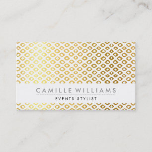 HAND DRAWN modern rustic rough pattern gold foil Business Card