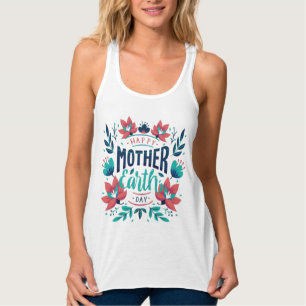 Hand Drawn Mother Earth Day Design-23184 Hoodie Singlet