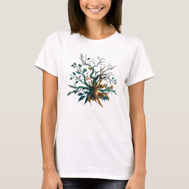 Hand-Drawn Nature & Abstract Art | Women’s Basic  T-Shirt (Front)