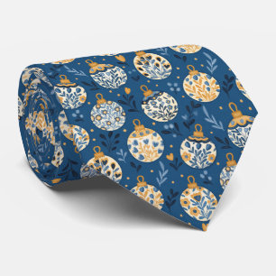 Hand Drawn Nordic Folk Art Neck Tie