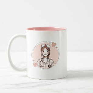 Hand Drawn Nurse Mug Personalized Gift
