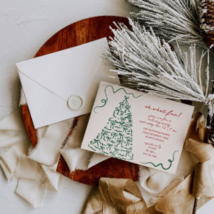 Hand Drawn Oh What Fun Christmas Party Invitation