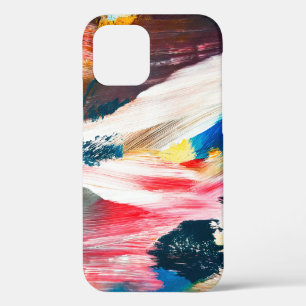 Hand drawn oil painting. Abstract art background. iPhone 12 Case