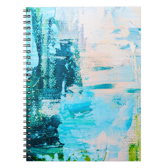 Hand drawn oil painting. Abstract art background.  Notebook (Front)