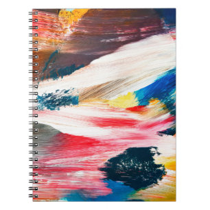Hand drawn oil painting. Abstract art background.  Notebook
