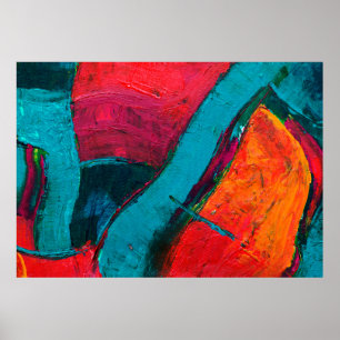 Hand drawn oil painting. Abstract art background. Poster