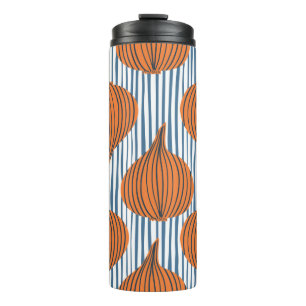 Hand drawn onion bulb vegetable wallpaper. Modern Thermal Tumbler