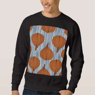 Hand-drawn onion bulbs, organic wallpaper sweatshirt
