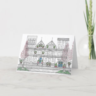 Hand Drawn Original City Holiday Card