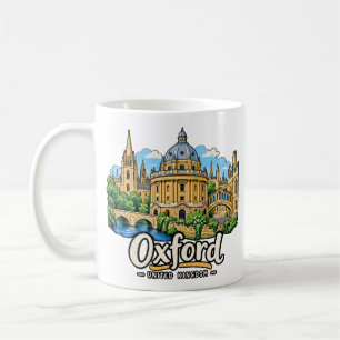 Hand Drawn Oxford United Kingdom Travel Art Coffee Mug