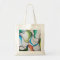 hand drawn painted abstract tote bag
