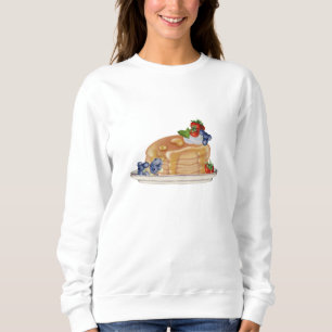 Hand Drawn Pancakes Berries Breakfast Food Sweatshirt