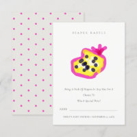 Hand Drawn Passion Fruit Diaper Raffle Baby Shower