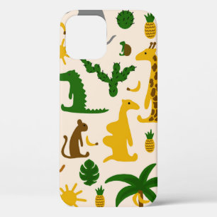 Hand drawn pastel colour illustration seamless pat iPhone 12 case