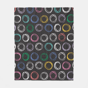 Hand drawn pattern with brushed lines seamless pat fleece blanket