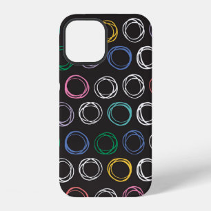Hand drawn pattern with brushed lines seamless pat iPhone 12 case