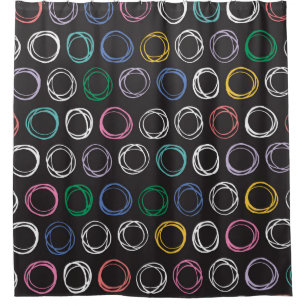 Hand drawn pattern with brushed lines seamless pat shower curtain