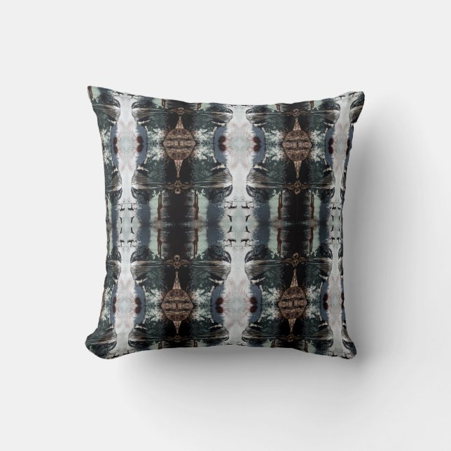 Hand-drawn pattern work cushion (Front)