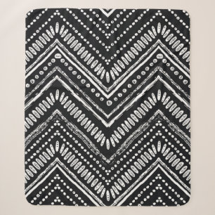 Hand drawn pattern. Zigzag and stripe line, tribal Sherpa Blanket