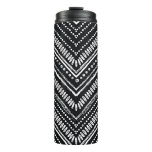 Hand drawn pattern. Zigzag and stripe line, tribal Thermal Tumbler