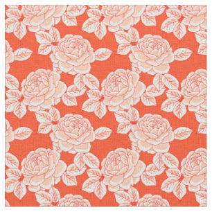 Hand Drawn Peony Floral Fabric
