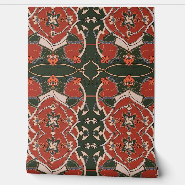 Hand drawn persian carpet wallpaper (Unrolling)