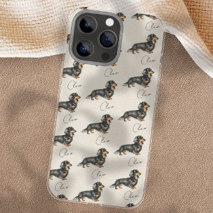 Hand Drawn Pet Portrait Sketch Longhair Dachshund iPhone 16 Pro Max Case