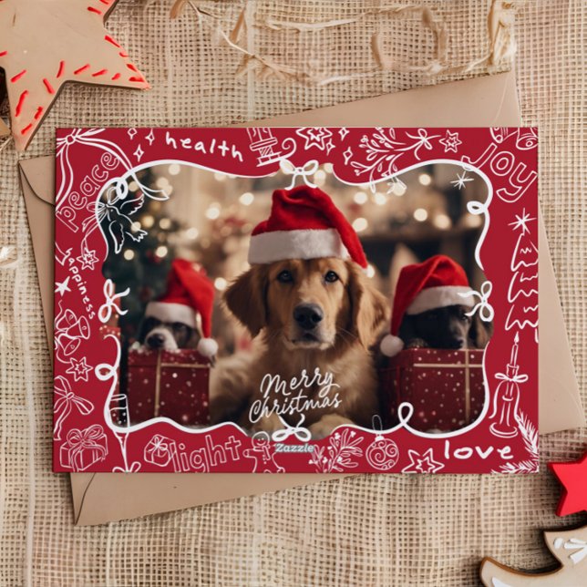 Hand Drawn Photo Merry Christmas Card (Creator Uploaded)