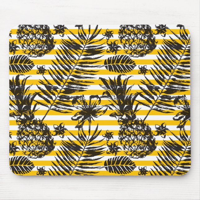 Hand Drawn Pineapples Mouse Pad (Front)